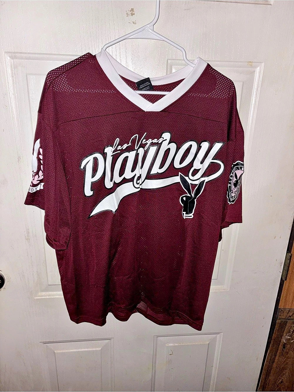 Playboy Las Vegas Jersey Graphic Mesh Medium